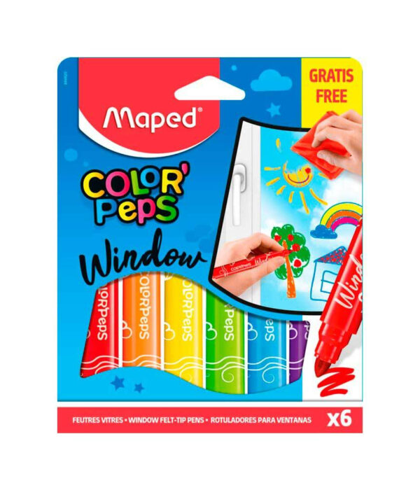 Canetinha Colorpeps Window 6 Cores